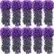 10 Pack 10 Pack Artificial Hanging Flowers Garland Arch Flowers for Wedding Ceremony Wall Home Floral Party Garden Outdoor Decoration (Purple)